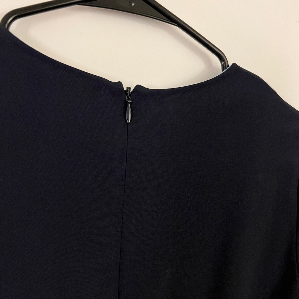 Diane con furstenberg colorblock navy blue shift work dress size 4 - Picture 5 of 5